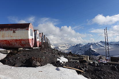 Unser Basislager am Mount Elbrus